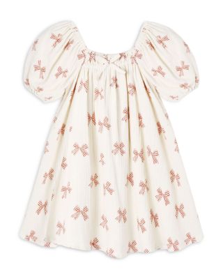Girls' Sabrina Bows Cotton Mini Dress - Little Kid