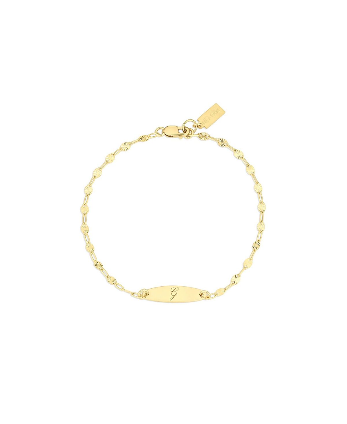 Set & Stones Banks Engraved Initial Bracelet