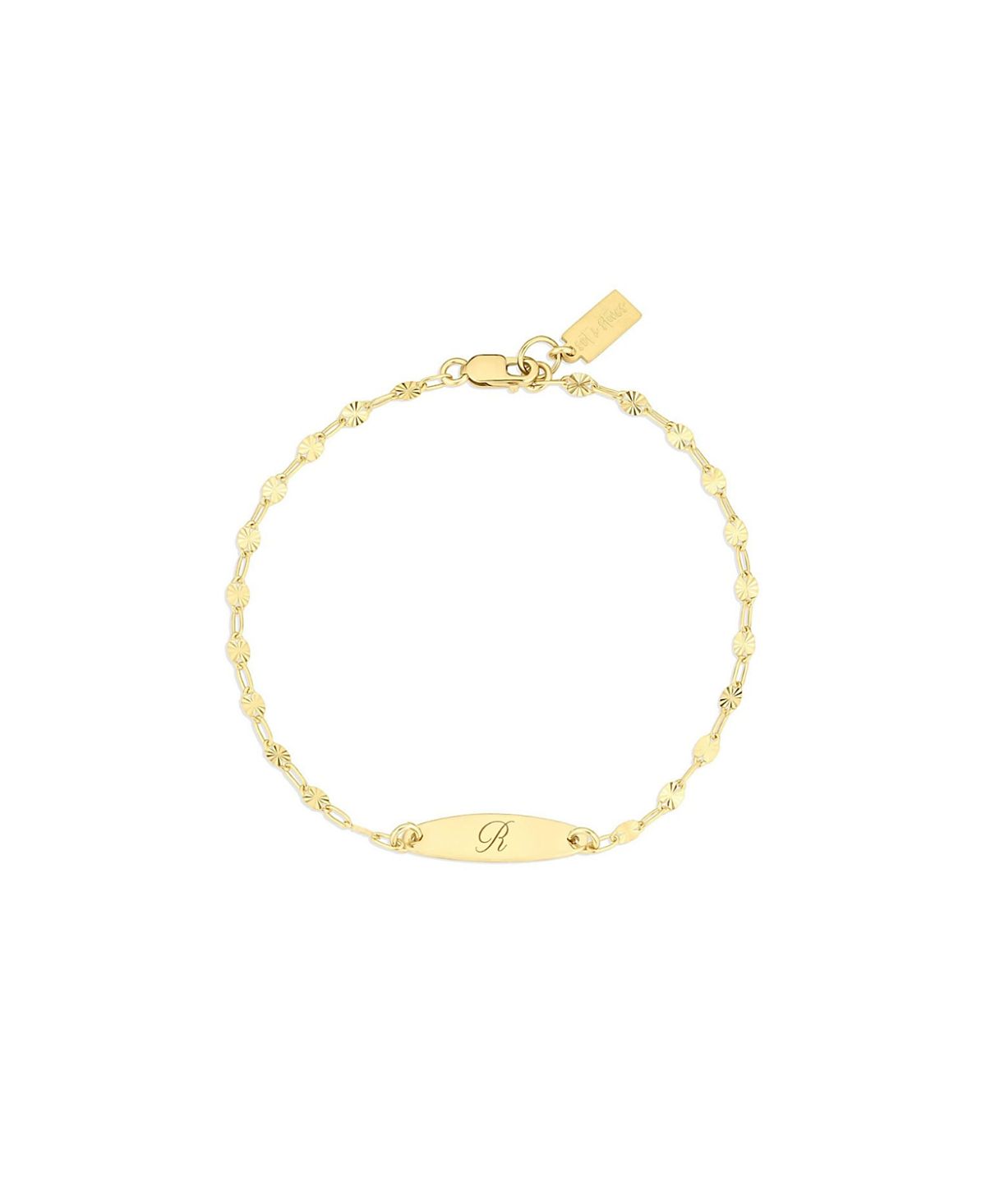 Set & Stones Banks Engraved Initial Bracelet