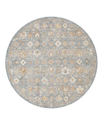 LR Home Garza VIO-127 Round Area Rug, 6'6" x 6'6"