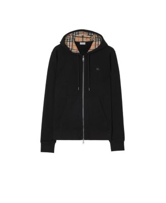  Check Hood Cotton Zip Hoodie