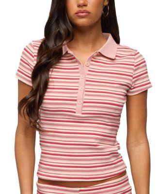  Noelia Striped Polo Top
