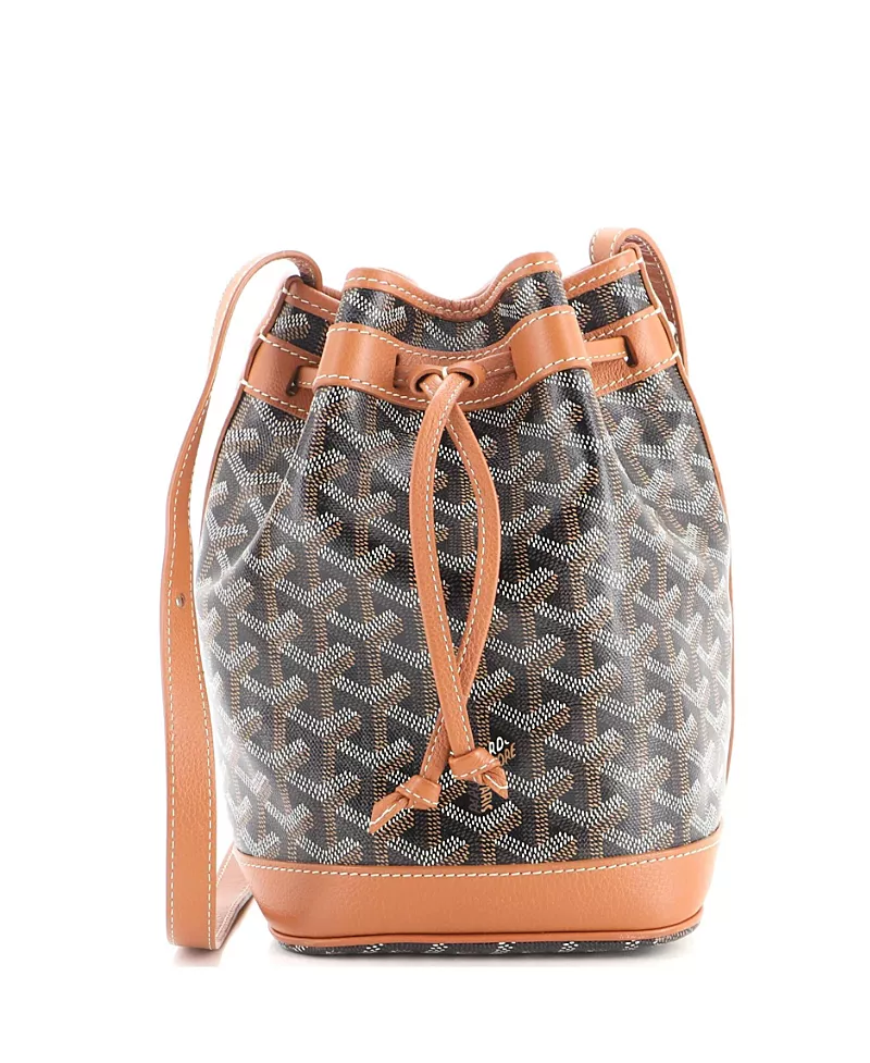 Pre-Owned Goyard Pm Petit Flot Bucket Bag Coated Canvas