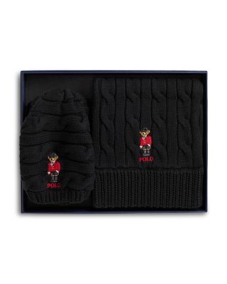 Girls' Polo Bear Cotton Hat & Scarf Set - Big Kid