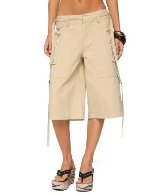 Avelisse Cotton Cargo Bermuda Shorts