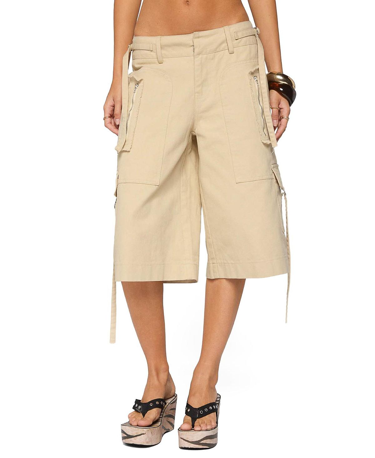 Edikted Avelisse Cotton Cargo Bermuda Shorts