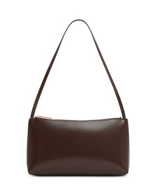 Mansur Gavriel Gaia Leather Shoulder Bag In Chocolate