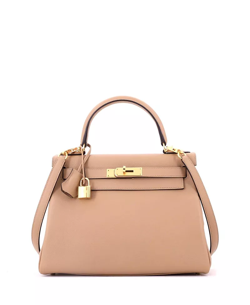 Pre-Owned HERMES Kelly 28 Leather Satchel