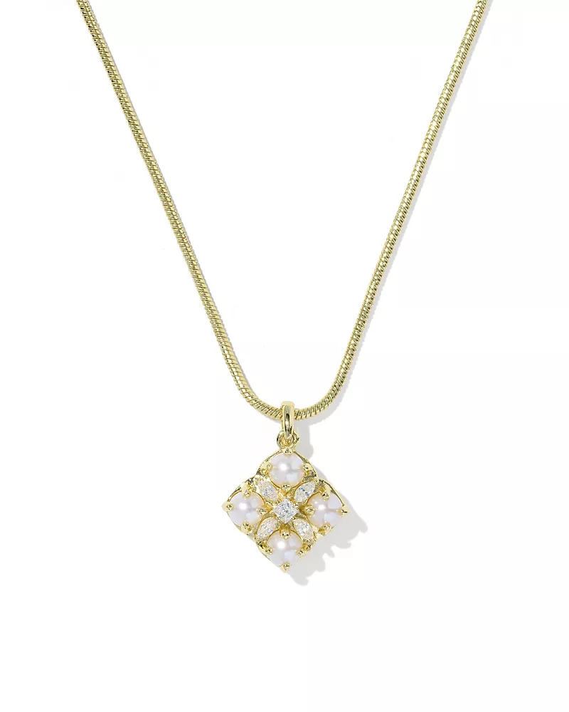 Kendra Scott Dira Crystal & Cultured Freshwater Pearl Pendant Necklace, 16