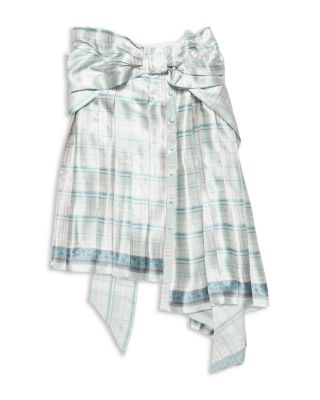 Silk Bow Trim Skirt