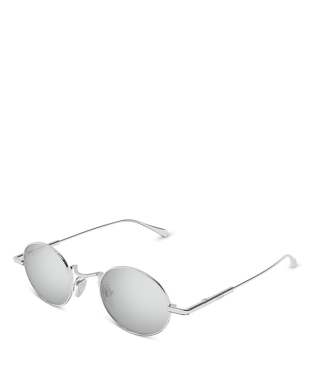 Chloe Round Mirrored Sunglasses, 44mm