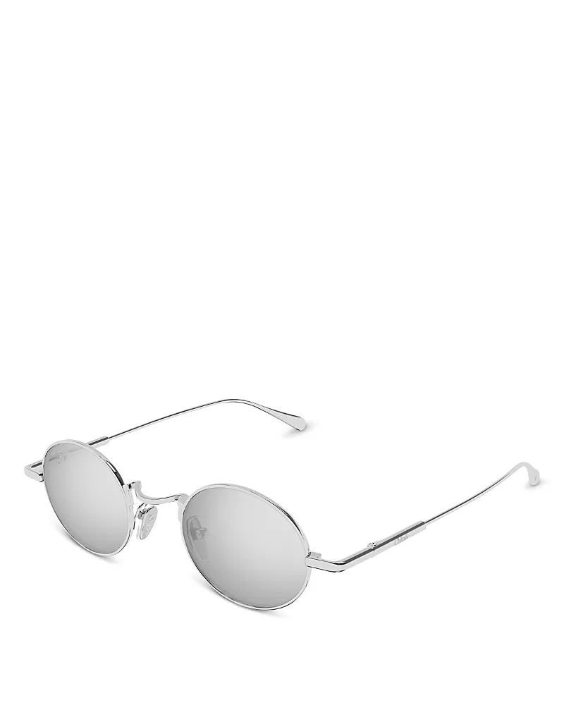 Chloe Round Mirrored Sunglasses, 44mm