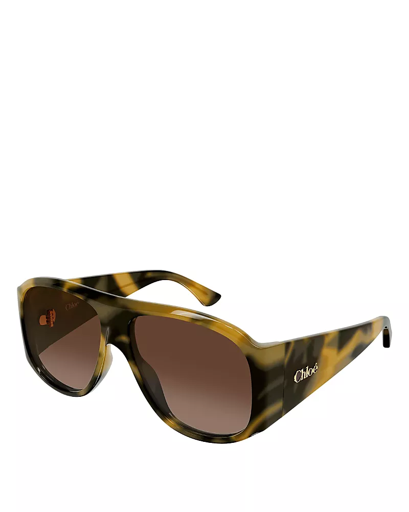 Chloe Izia Pilot Sunglasses, 60mm