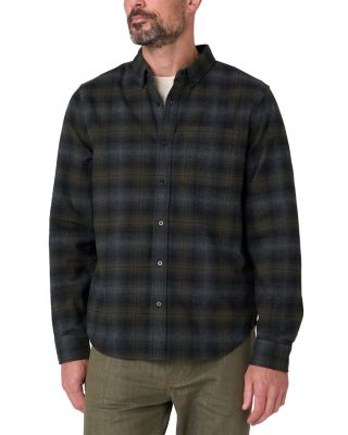 Cotton Blend Brushed Plaid Shirt