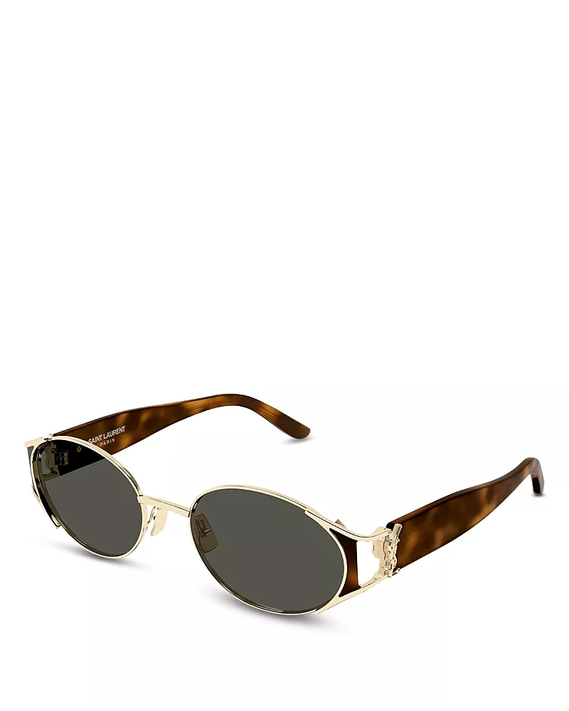 Saint Laurent Oval Sunglasses, 55mm