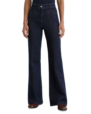 Claude High Rise Flared Jeans in Dark Blue