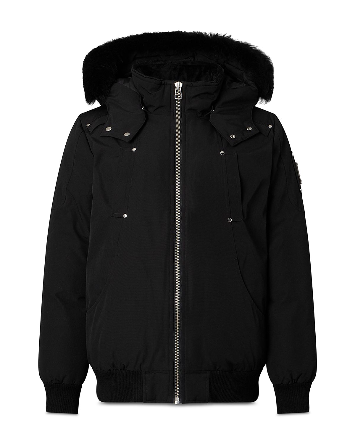 Moose Knuckles Unisex Shearling Trim Bomber Jacket - Little Kid