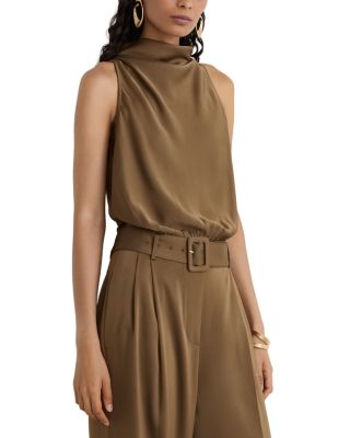 Erica Belted Satin Jumpsuit