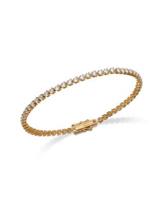 Diamond Three Prong Tennis Bracelet in 14K Gold, 3.0 tcw