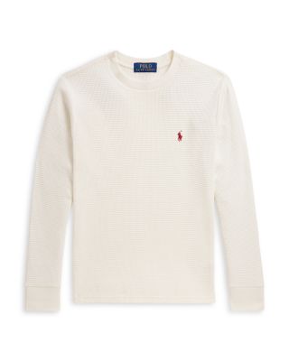 Boys' Waffle Knit Cotton Long Sleeved Tee - Little Kid, Big Kid