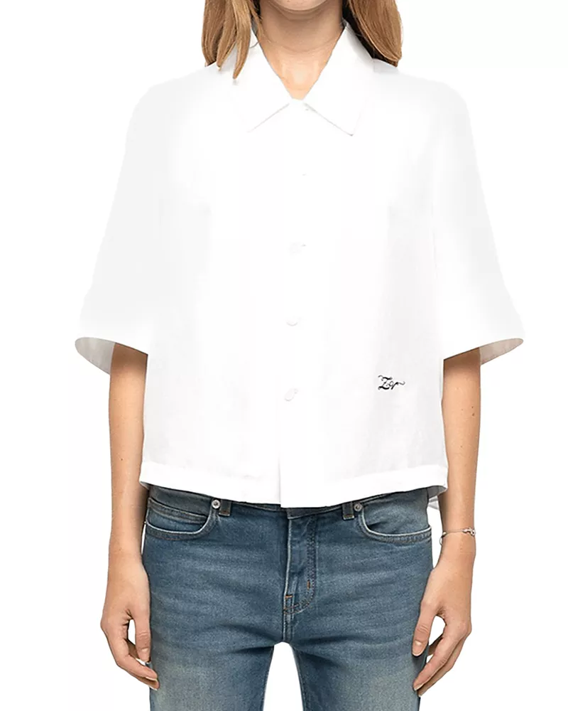 Zadig & Voltaire Telmy Silk Tie Sleeve Shirt