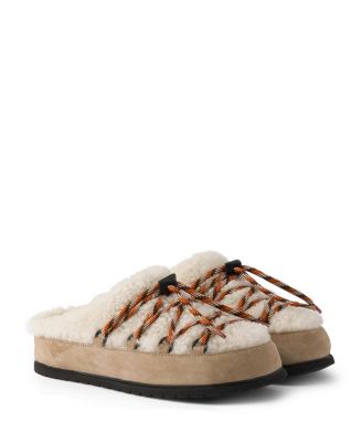  Women's Suede and Shearling Mules