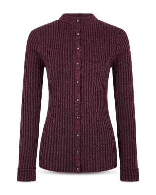 Wool & Silk Ribbed Cardigan