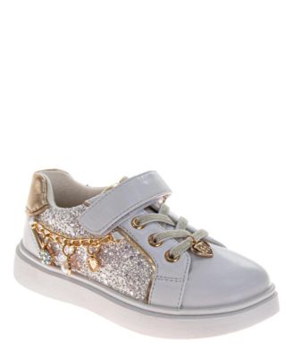 Badgley Mischka Girls' Glittery Charm Sneakers - Toddler