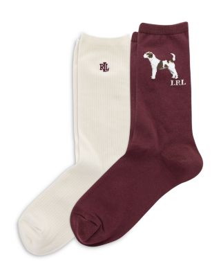 Jack Russell Crew Socks, Set of 2