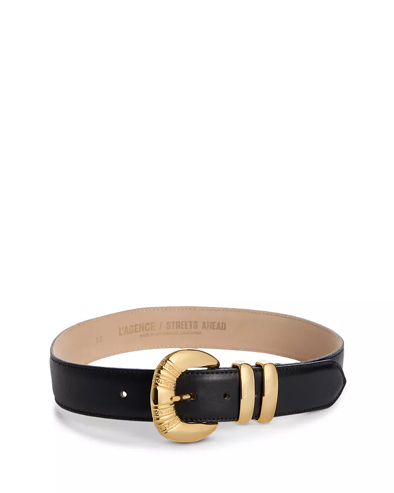 L'Agence Women's Yarros Western Leather Belt