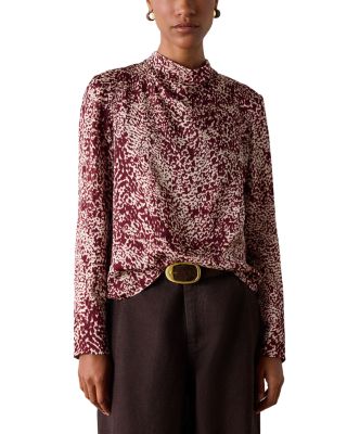 Satin High Neck Top