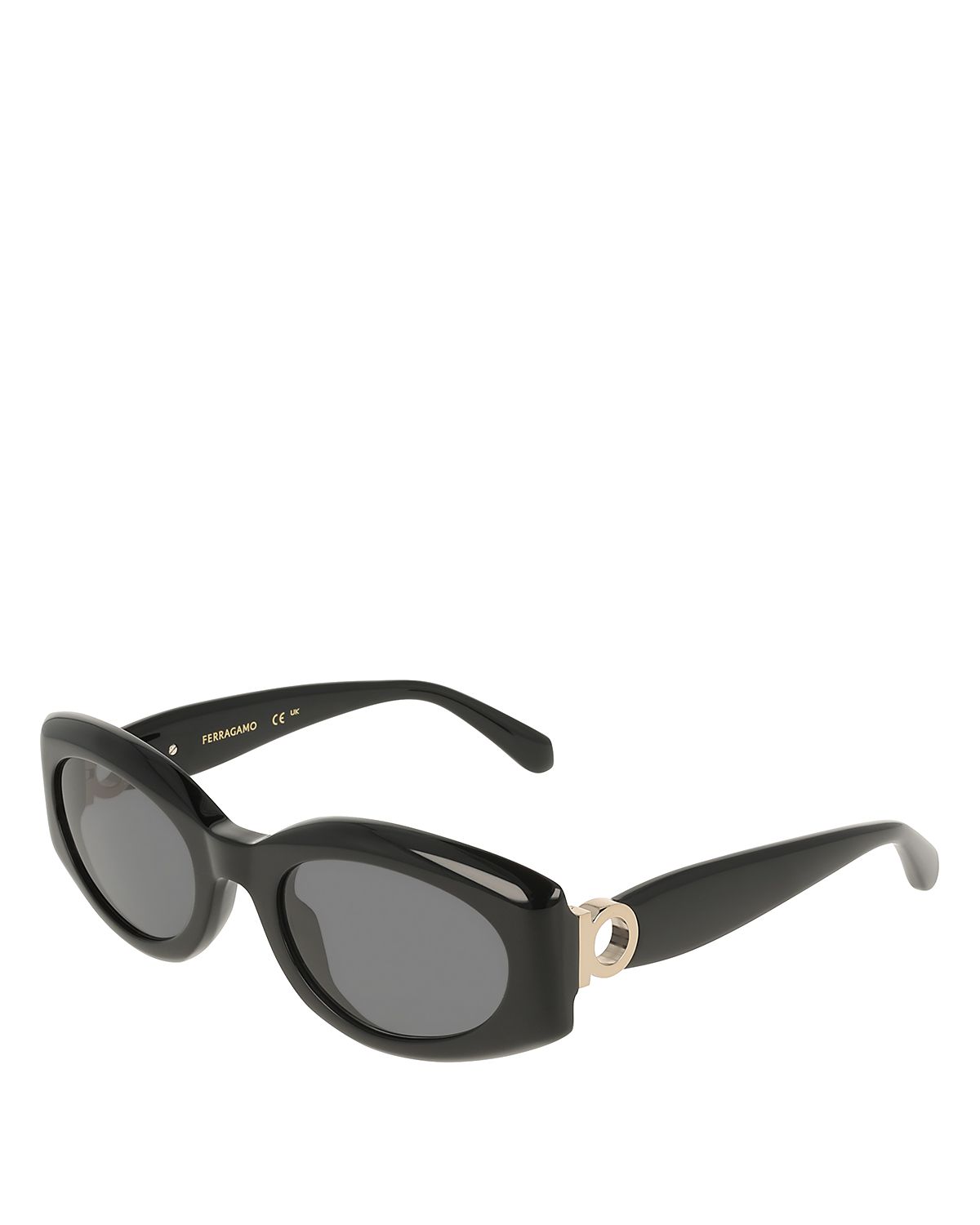 Ferragamo Gancini Oval Sunglasses, 54mm