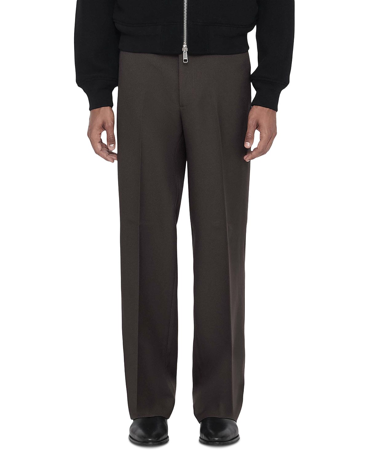 Allsaints York Straight Fit Pleated Trousers