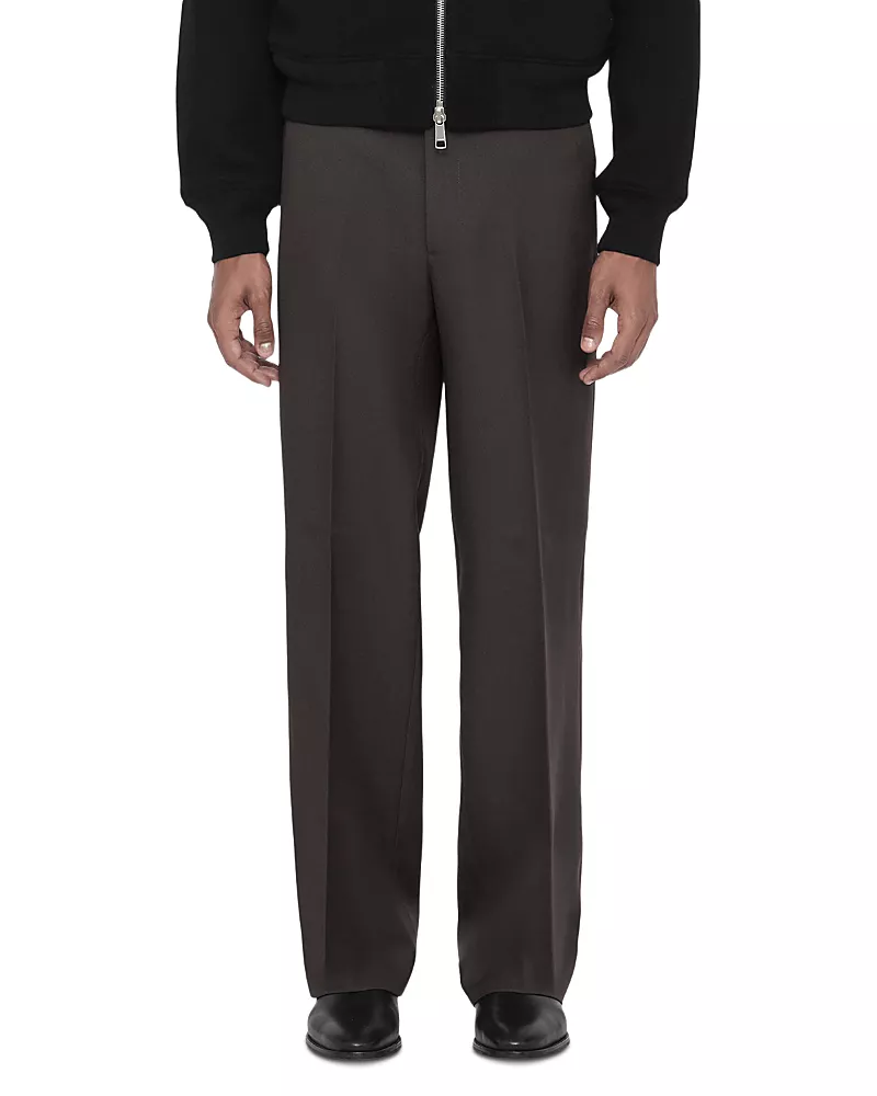 Allsaints York Straight Fit Pleated Trousers