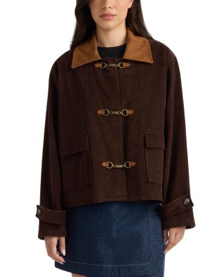 Hunter Snaffle Buckle Cropped Corduroy Jacket