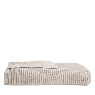Rib Knit Cotton Throw