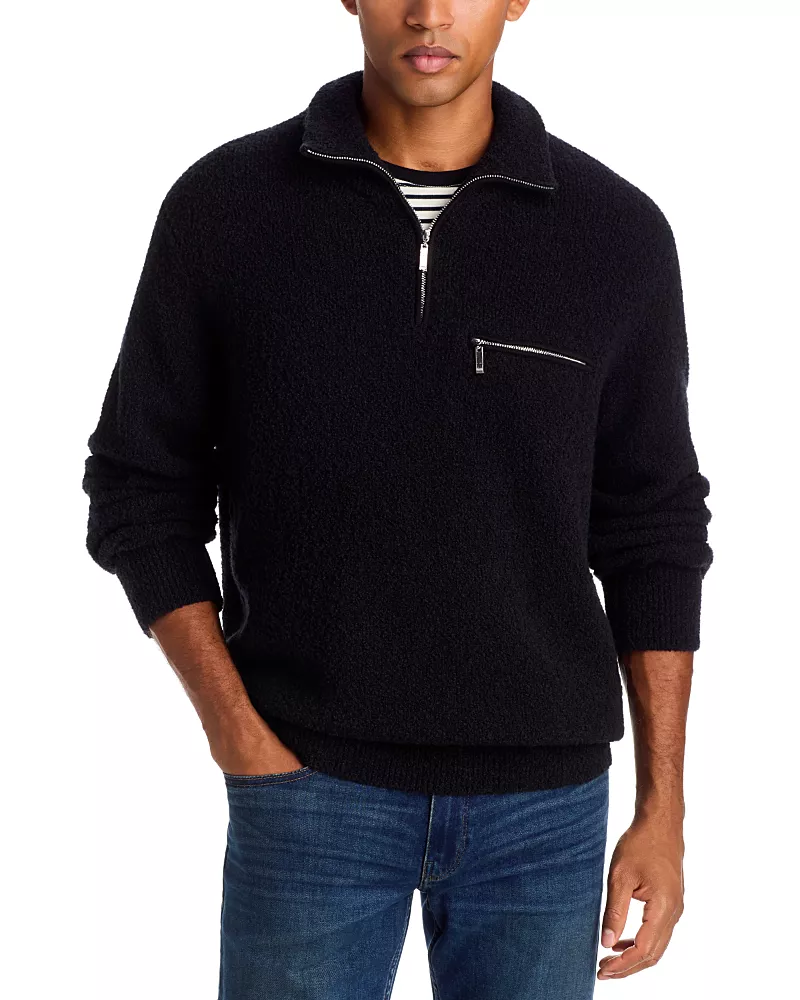 Paige Donover Wool Blend Quarter Zip Sweater