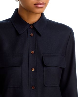Flap Pocket Wool Shirt - thumbnail 4