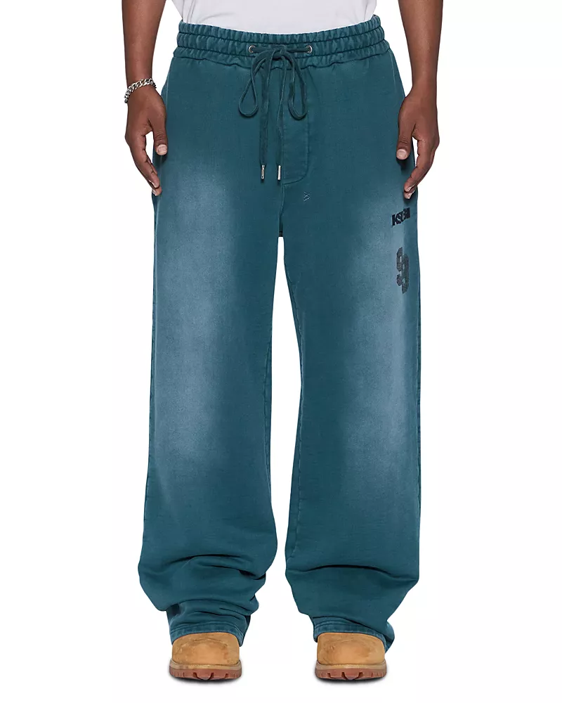 Ksubi Rugged Synth Cotton Logo Drawstring Track Pants