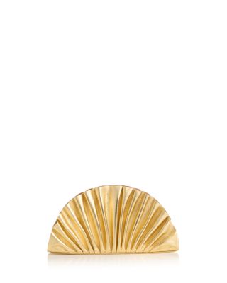 Nala Mini Pleated Leather Clutch