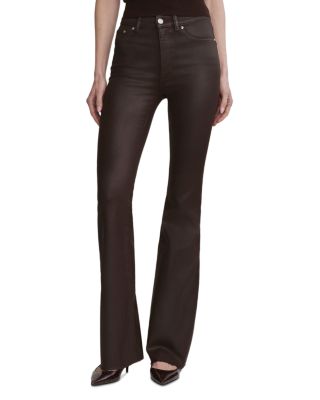 Bridget Bootcut High-Rise Instasculpt™ Wax-Coated Jeans in Dark Elm