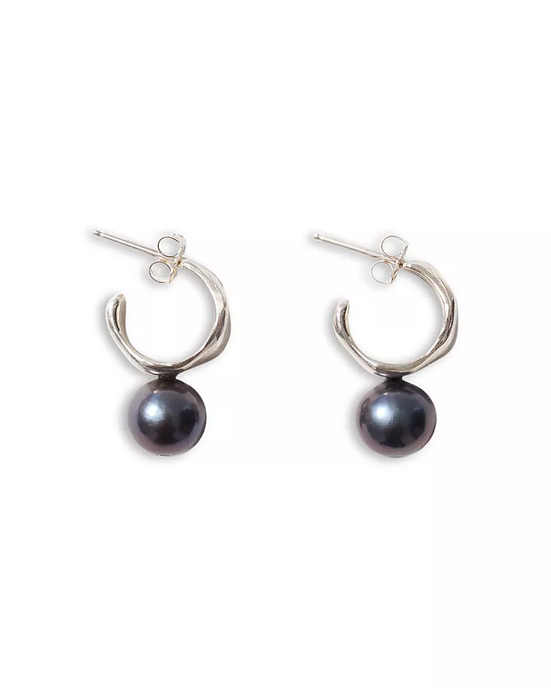 Chan Luu Peacock Freshwater Pearl Cuff Hoop Earrings, 1.25L