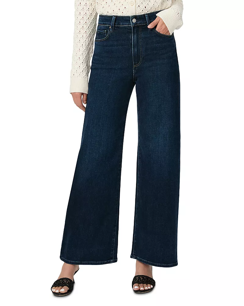 Paige Anessa 28' High Rise Wide Leg Petite Jeans in Amagasett