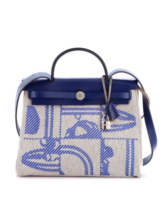 Herbag Zip Relief Brides de Gala Canvas & Leather Shoulder Bag