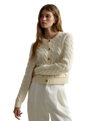 Cable Wool Cashmere Cardigan