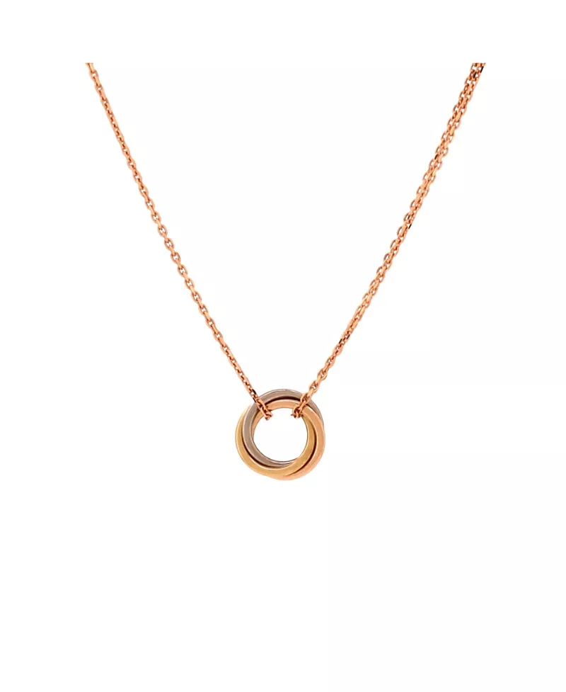Pre-Owned Cartier Trinity Choker Necklace 18K Tricolor Gold, 15.75