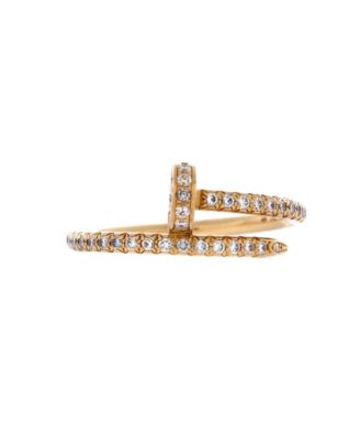  Small Juste un Clou Paved Ring 18K Gold with Diamonds