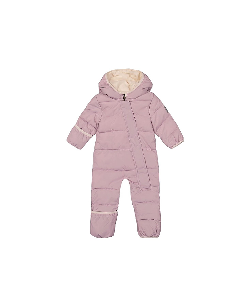 Deux Par Deux Girls' Cloud Car Seat Fleece-lined One Piece Snowsuit - Baby In Pink