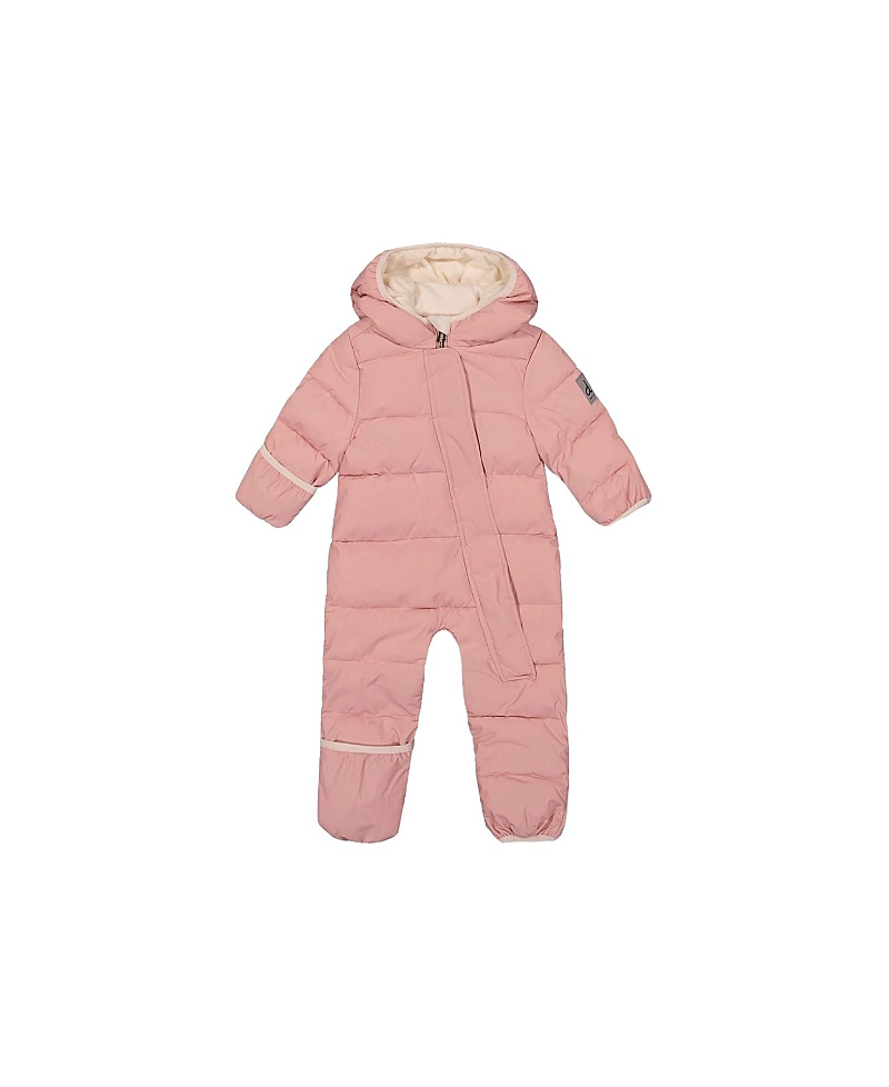 Deux Par Deux Girls' Cloud Car Seat Fleece-lined One Piece Snowsuit - Baby In Pink