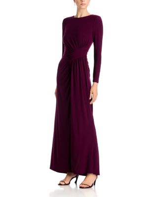 Long Sleeve Ruched Maxi Dress - Exclusive